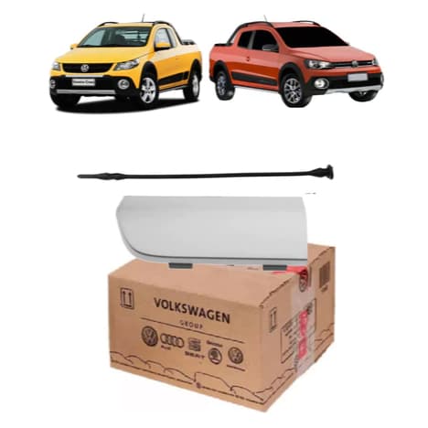 Tampa Lateral Spoiler Traseiro Esquerdo Macaco VW Saveiro Cross G5 G6 Original Prata 5U7853977