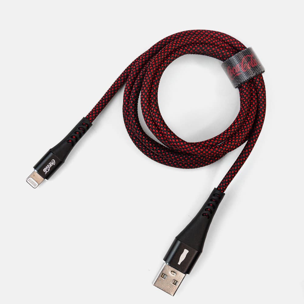 Cabo MFi Lightning para USB Preto | Elite Cable Coca-Cola