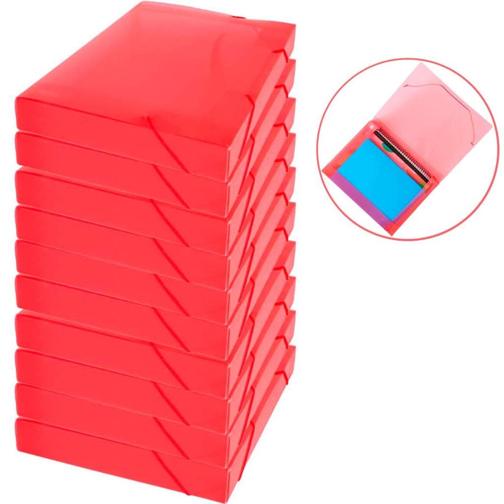 KIT 10 Pastas Oficio 4cm Grande Alta Pasta Escolar Documentos Escritório Office Pasta de Arquivos