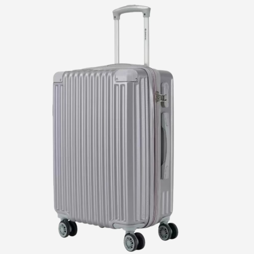 Mala De Viagem 23KG Novos Estilos Moda Ziper Antifurto 4 Rodas Duplas Gira 360 Graus Fibra Design Elegante 047#-2923