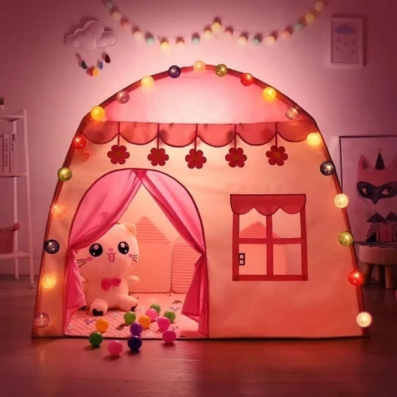 Barraca Infantil Casa dos Sonhos Tenda Dobrável Casinha de Brincar Menina e Menino