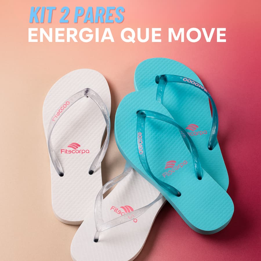 Kit 2 Chinelo Feminino de Dedo Verão Leve Confortável e Perfeito para Caminhadas