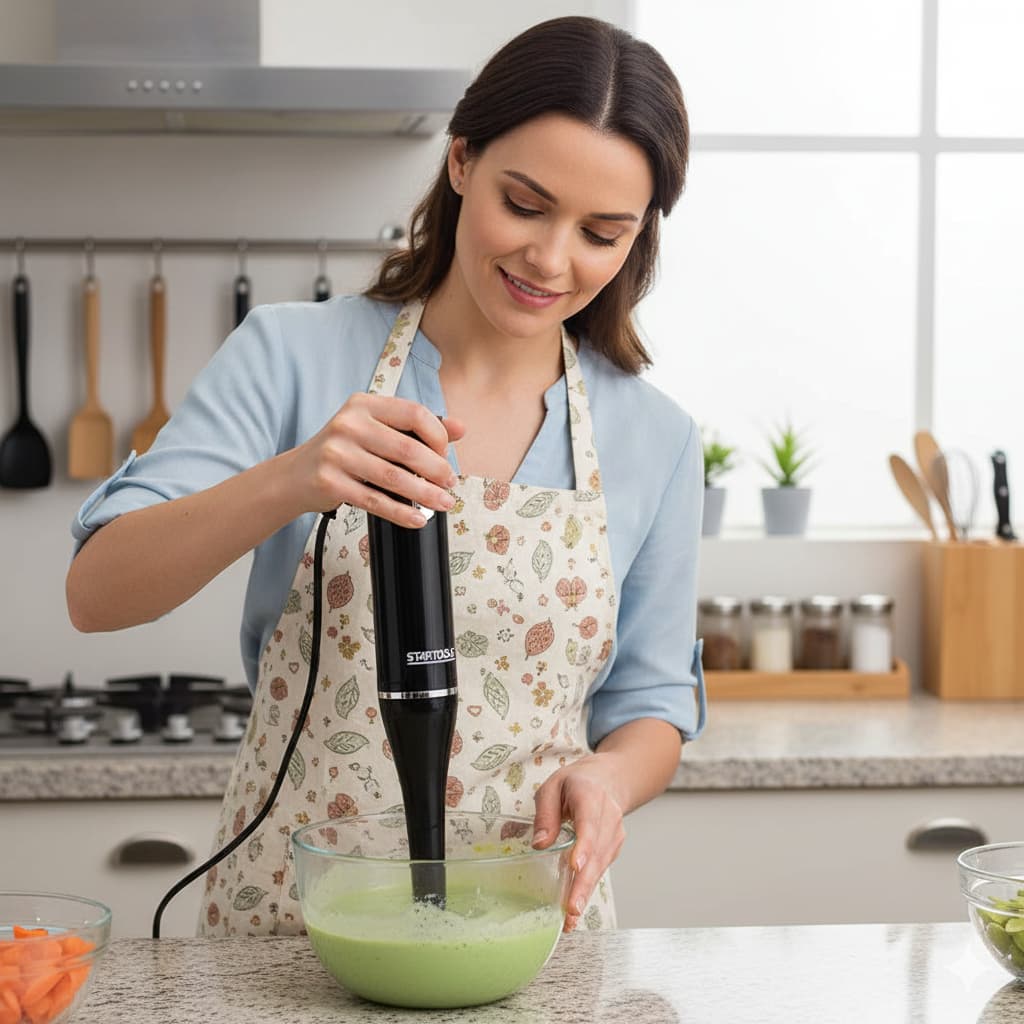 Mixer Elétrico de Mão Batetor Bebidas Alimentos Domestico Portátil com Copo 700ml  220V Cores Sortidas