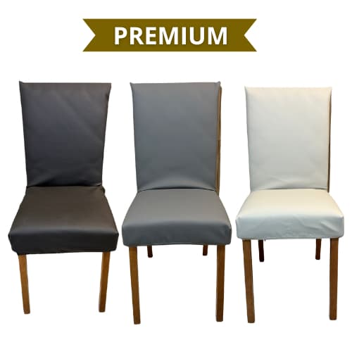 Capa Para Cadeiras De Jantar Couro Premium Impermeável 2 4 6 ou 8 Lugares Universal