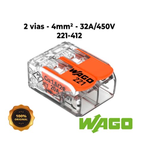 Kit 25 Conectores Wago 221-412 - Wago
