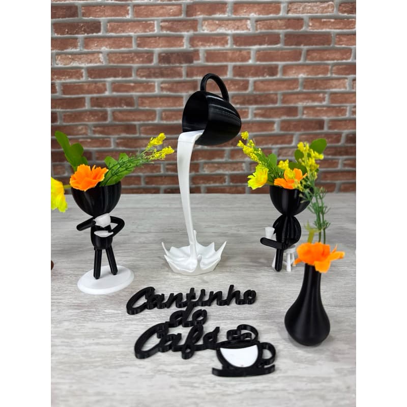 Xícara Flutuante kit Cantinho do Café Xícara suspensa Decorativo de Cozinha