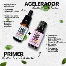 Kit FOR.LASH para Lash Designer  - Primer + Acelerador de Cola FORLASH para Extensão de Cílios | Vegano | Longa Duração