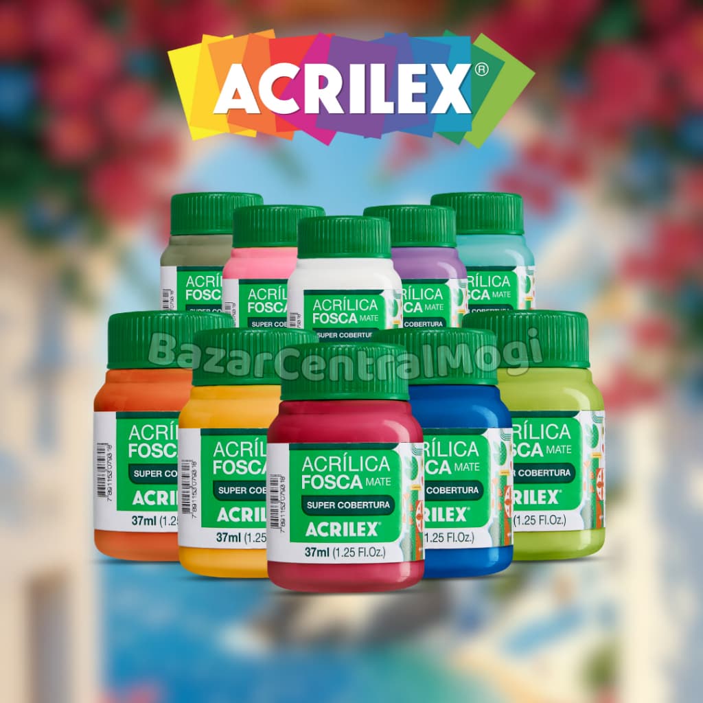 Tinta Acrílica Fosca 37ml Acrilex Matte Super Cobertura