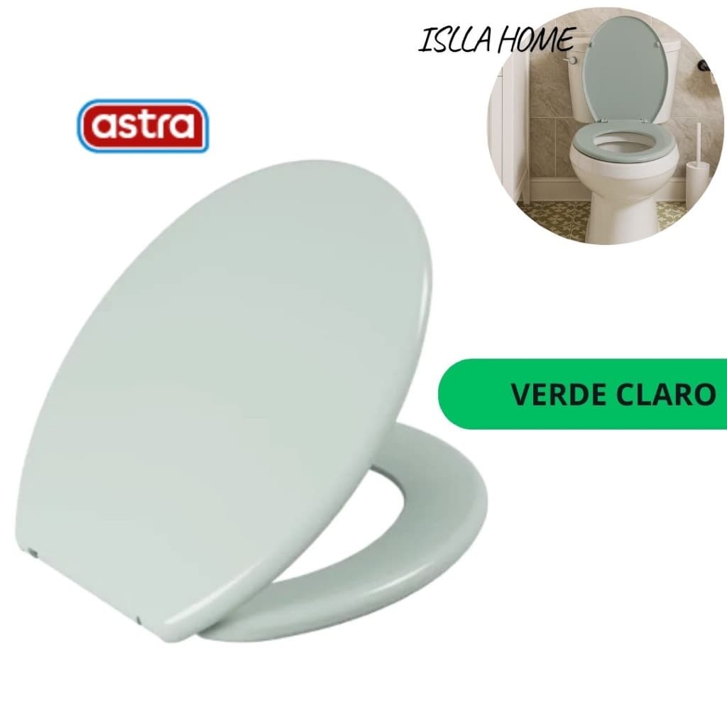 Assento Sanitário Universal Oval Astra - Verde Claro