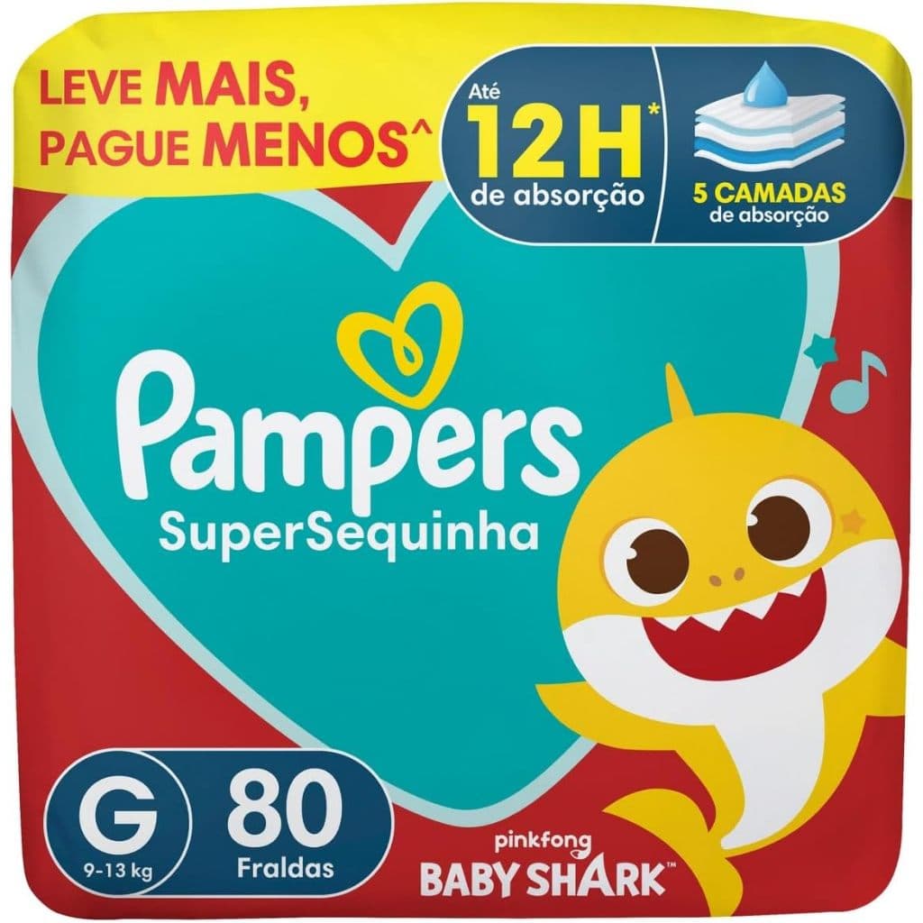 Fralda Pampers G 80 unds.