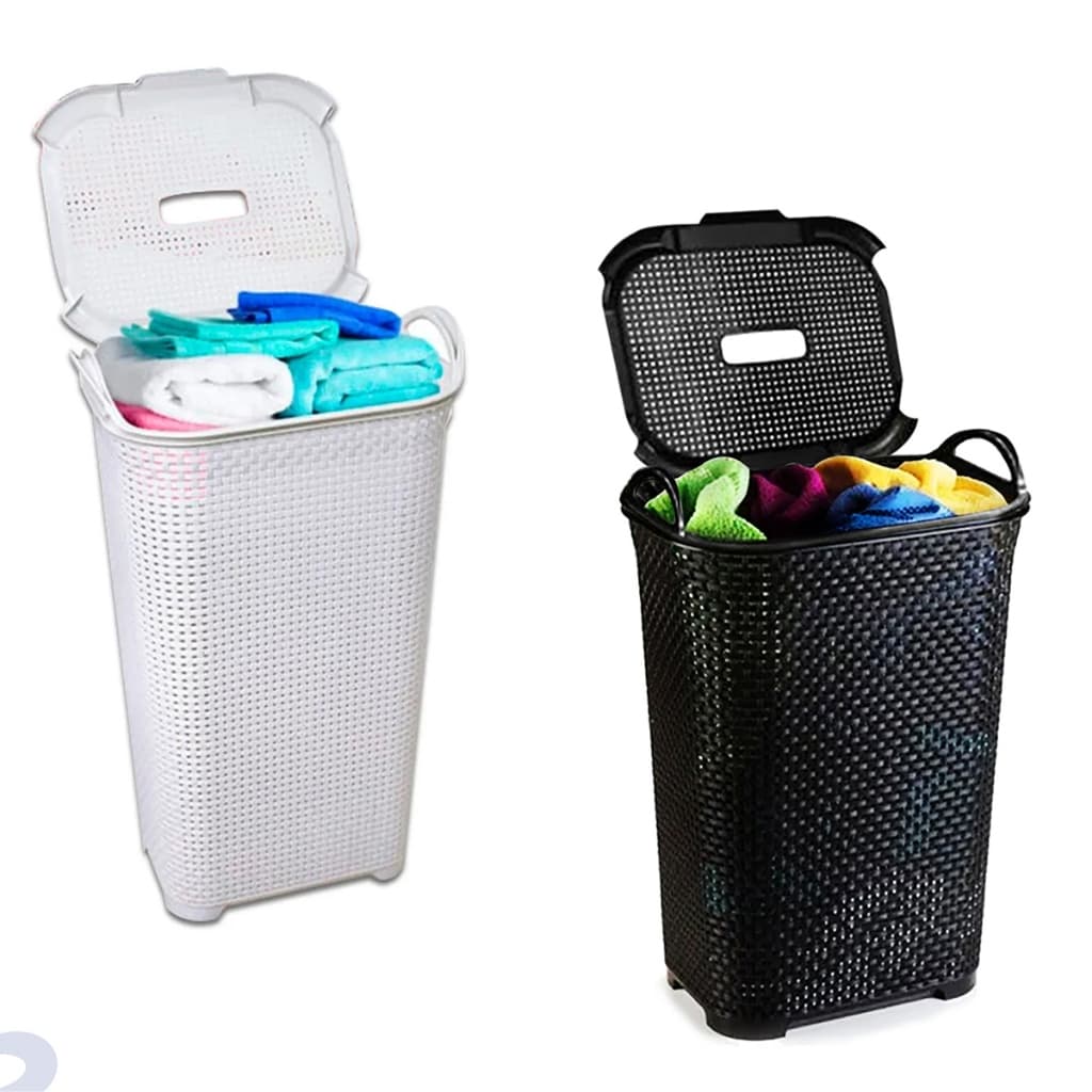 Cesto Para Roupas Roupeiro Organizador Rattan Vime 50 Litros