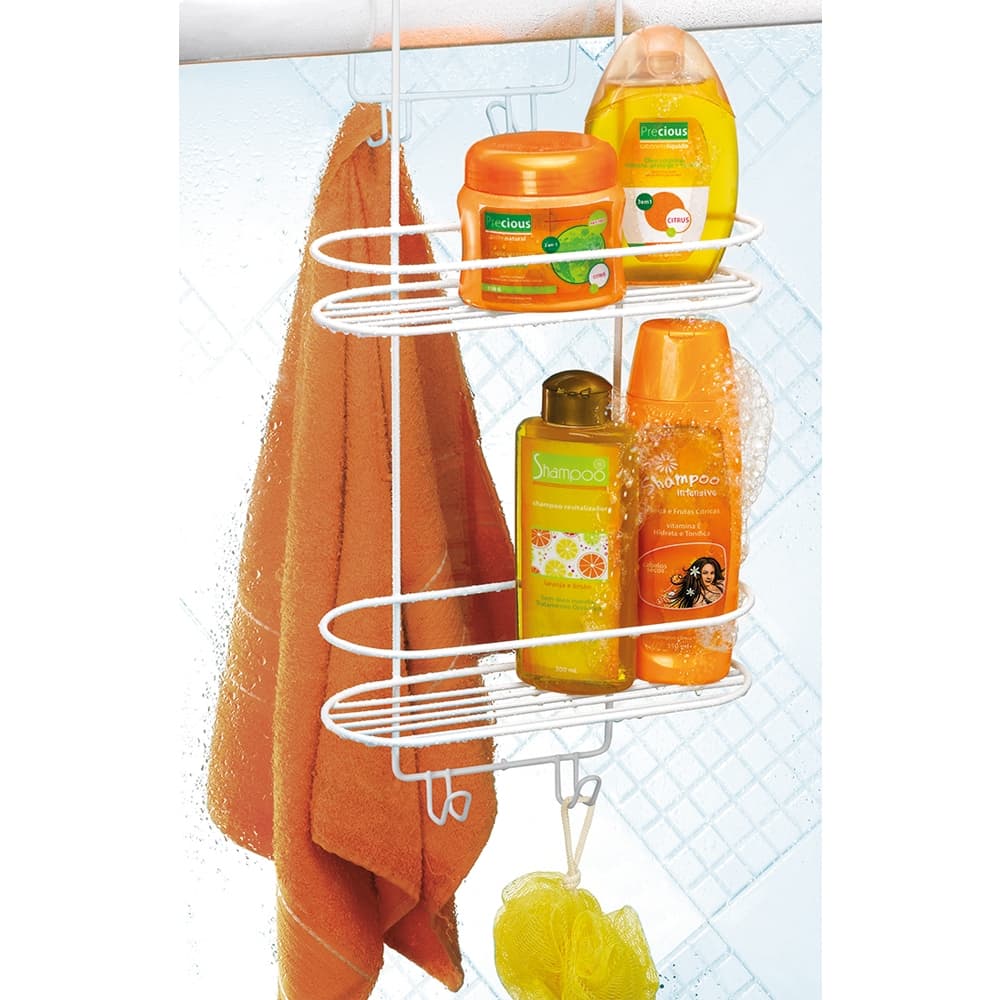 Suporte Duplo Box Emborrachado Porta Shampoo Prático e Lindo