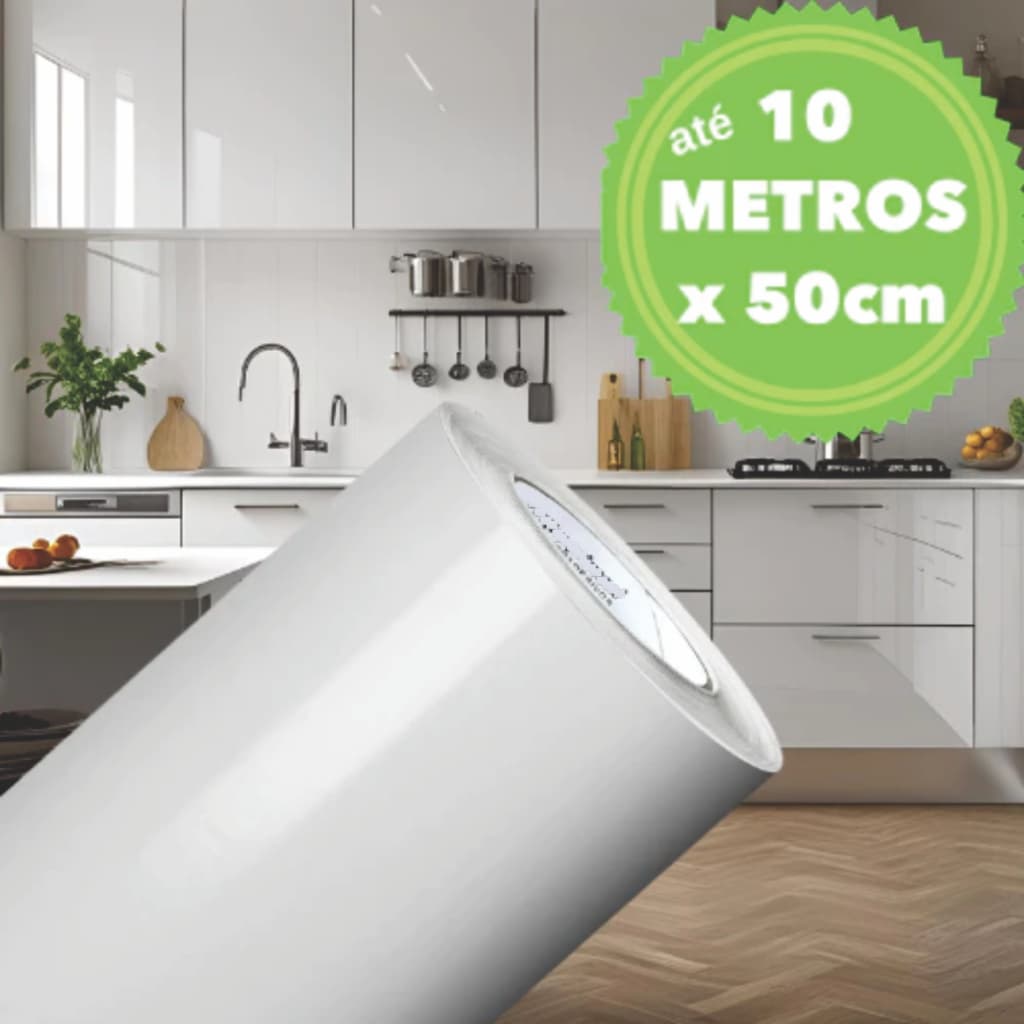 Até 10metros X 50cm Adesivo Vinil Semibrilho para adesivar Armario, Moveis, Eletrodomestico e Parede