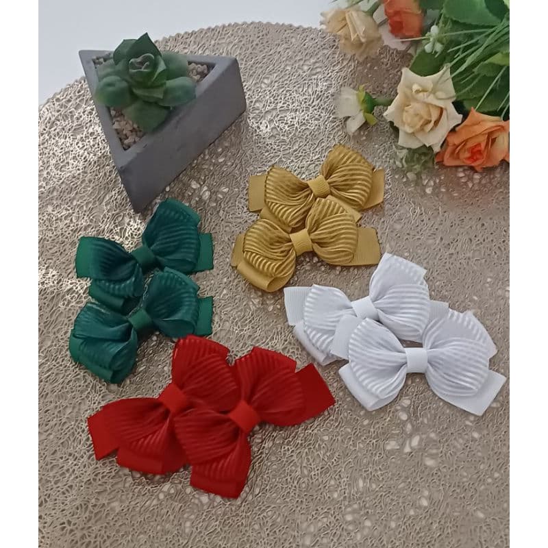 parzinho de laço organza vermelho/branco/verde/dourado/rosa/preto/marfim luxo coleção festas natal  e ano novo