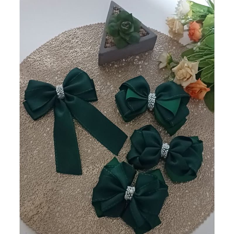 laço verde luxo coleção festas natal e ano novo