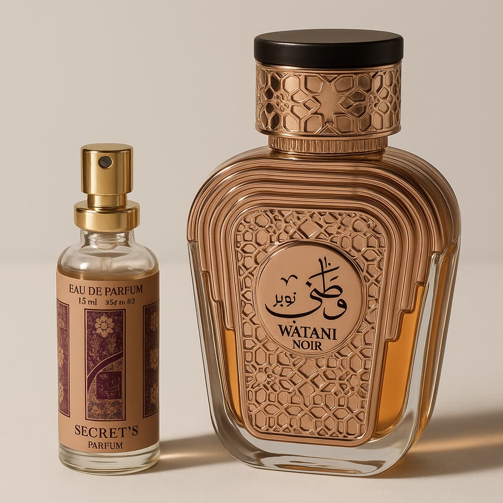 Perfume Árabe Watani 15ml Secret’s Parfum – Fragrância, Frutada, Doce e Floral, Alta Fixação
