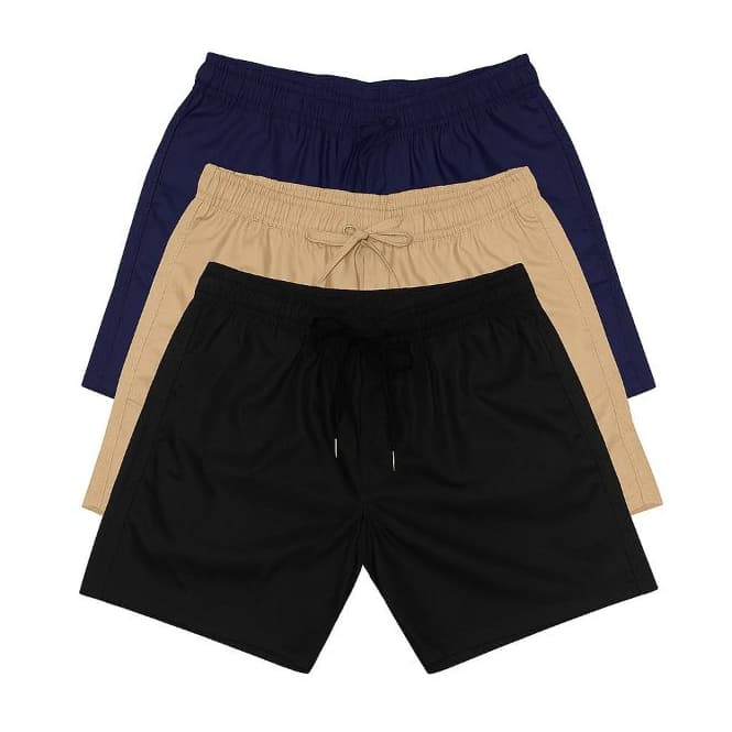 Kit 3 short Sarja Mauricinho Bermuda Masculino