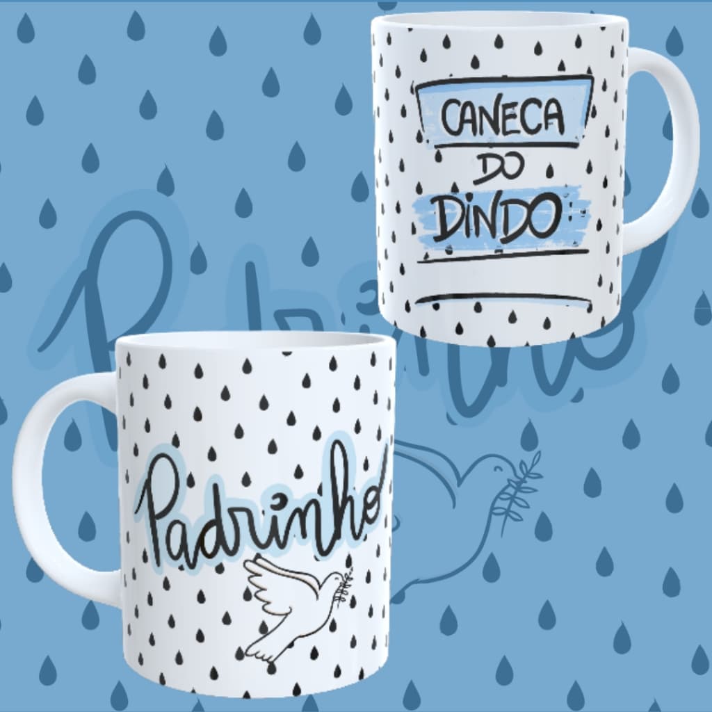 Caneca De Porcelana Personalizada frase Caneca Do Dindo Padrinho