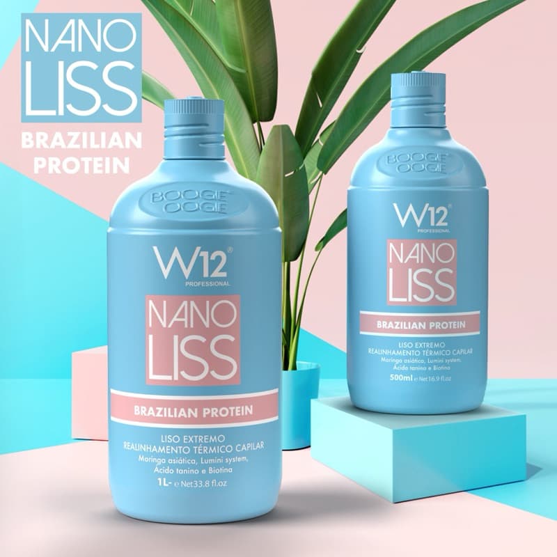 W12 Nano Liss Brazilian Protein  – Liso Extremo Realinhamento Térmico Profissional