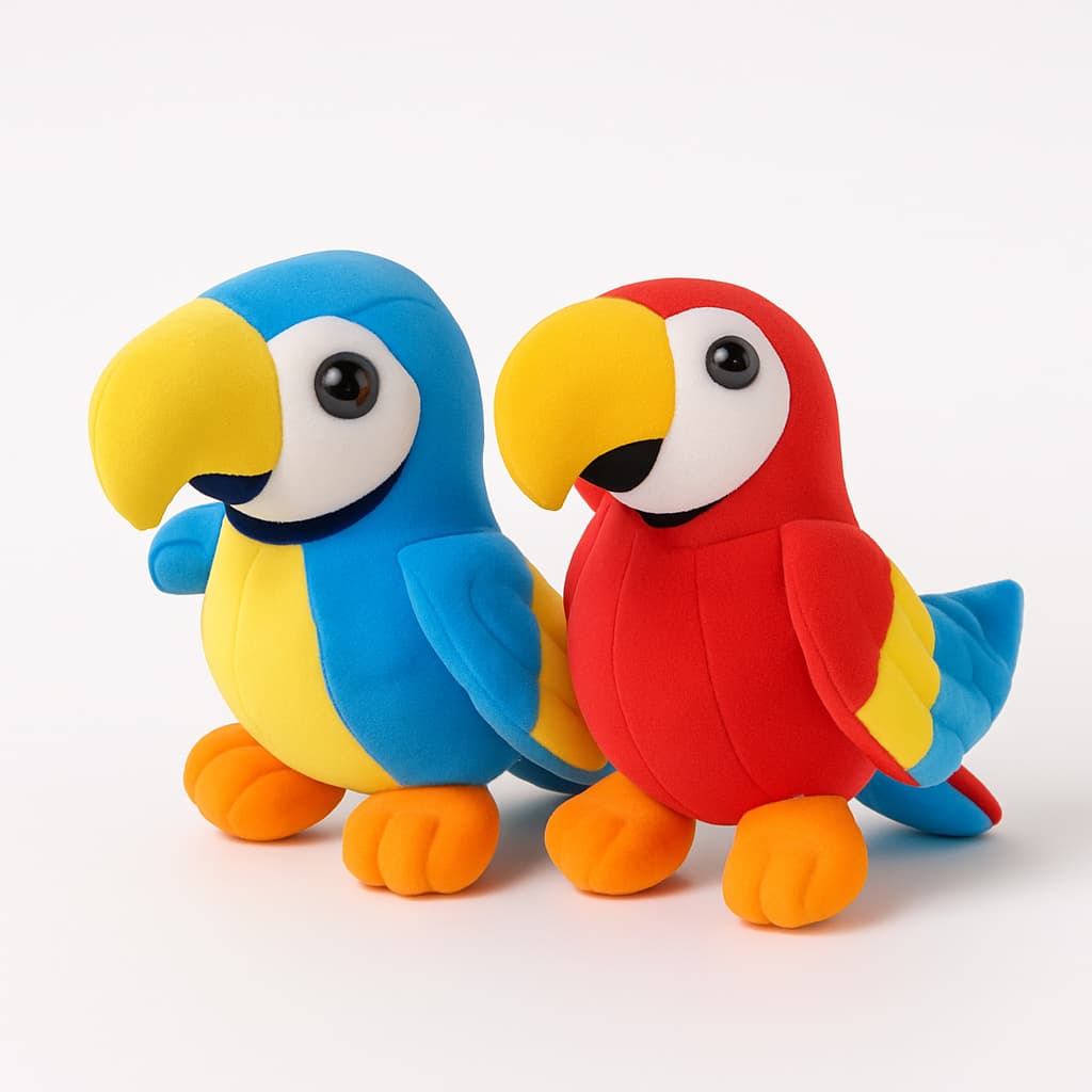 Arara de Pelúcia Safari Decoração Quarto Animais Urso de Pelúcia