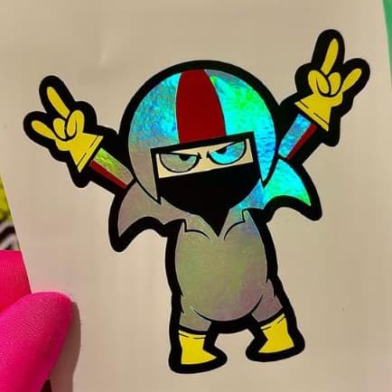 1 Adesivo | Kick | Holográfico Radical