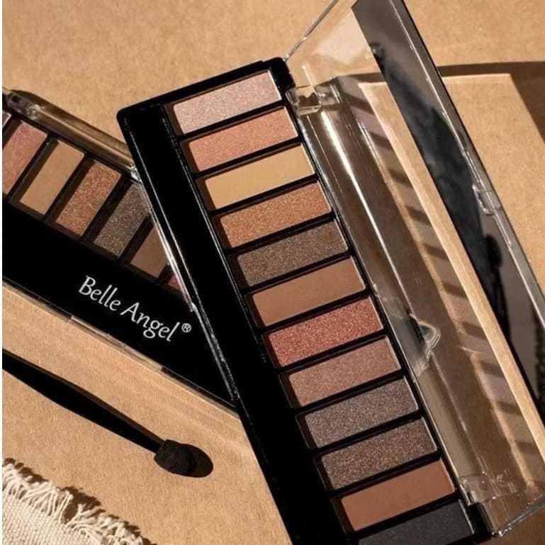 Paleta Belle Angel 12 Cores – Sombra Matte e Shimmer | Maquiagem Completa