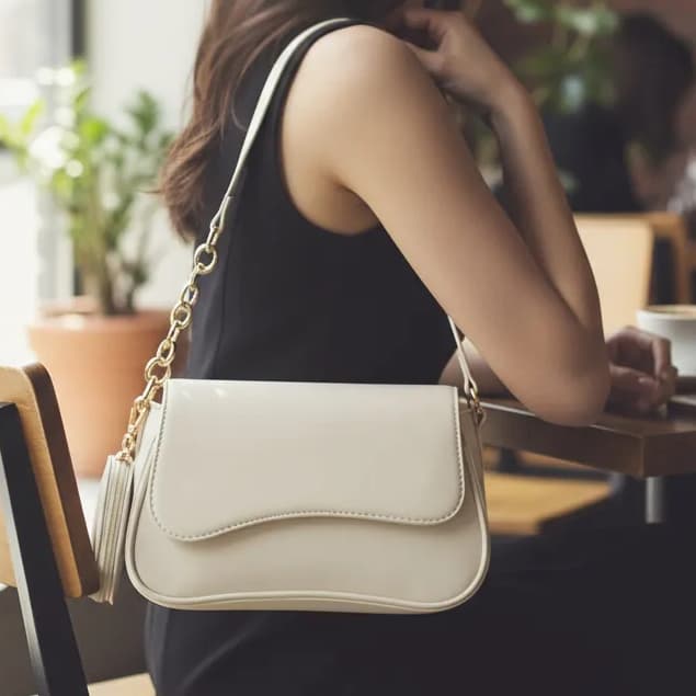 Bolsa Tiracolo LaytonVivian L8653 PU Flap com Ímã Zíper Corrente Porta-moedas Crossbody Dia a Dia