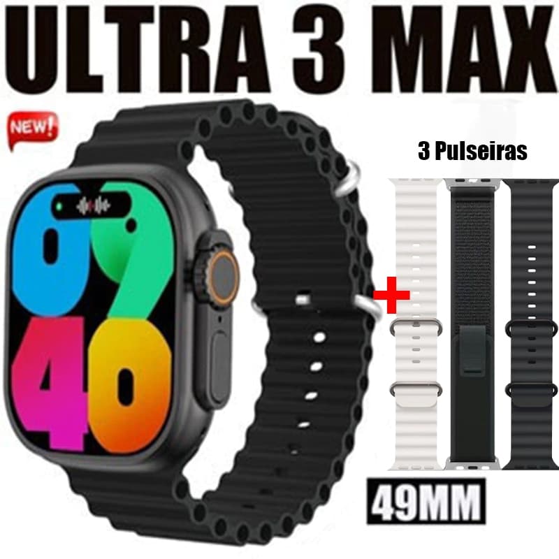 Relógio T800 Ultra3 Pulseiras SmartWatch Série 10 com NFC NFC Chat GPT GPS Amoled Chamada Bluetooth