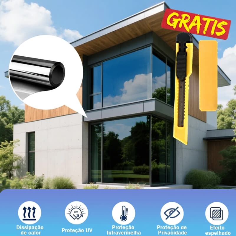 Película Auto Vinil Preto G5 Blackout Isola Luz Solar Janela Vidro Porta 50/75cmX1 a 5 M