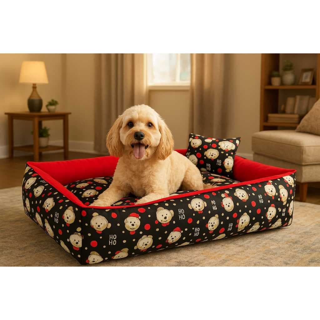Cama Para Cachorros e Gatos 80x60cm 100% lavavel Com Brinquedo que é a almofadinha