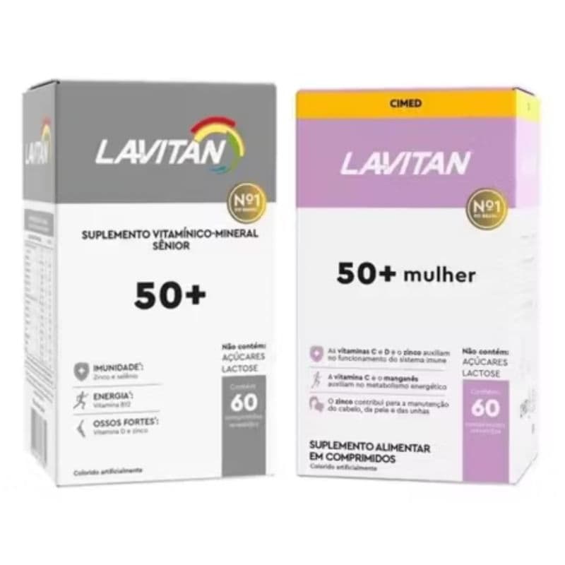 Kit Lavitan 50+ Mulher + Lavitan 50+ Homem – Completo para o Bem-Estar do Casal!
