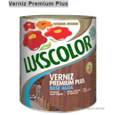 Verniz Base Agua Madeira Mogno e Imbuia 900ml 3,6L Grande Durabilidade e Alta Resistência Luskcolor