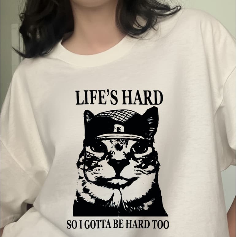 Camiseta de Gatinho meme Gato na Guerra Engraçada retro meme figurinha