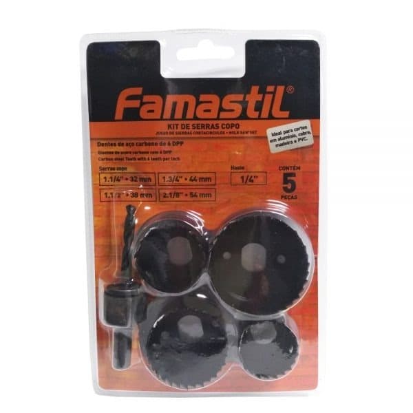 Kit Serra Copo Com Haste da Famastil Com 5 Peças