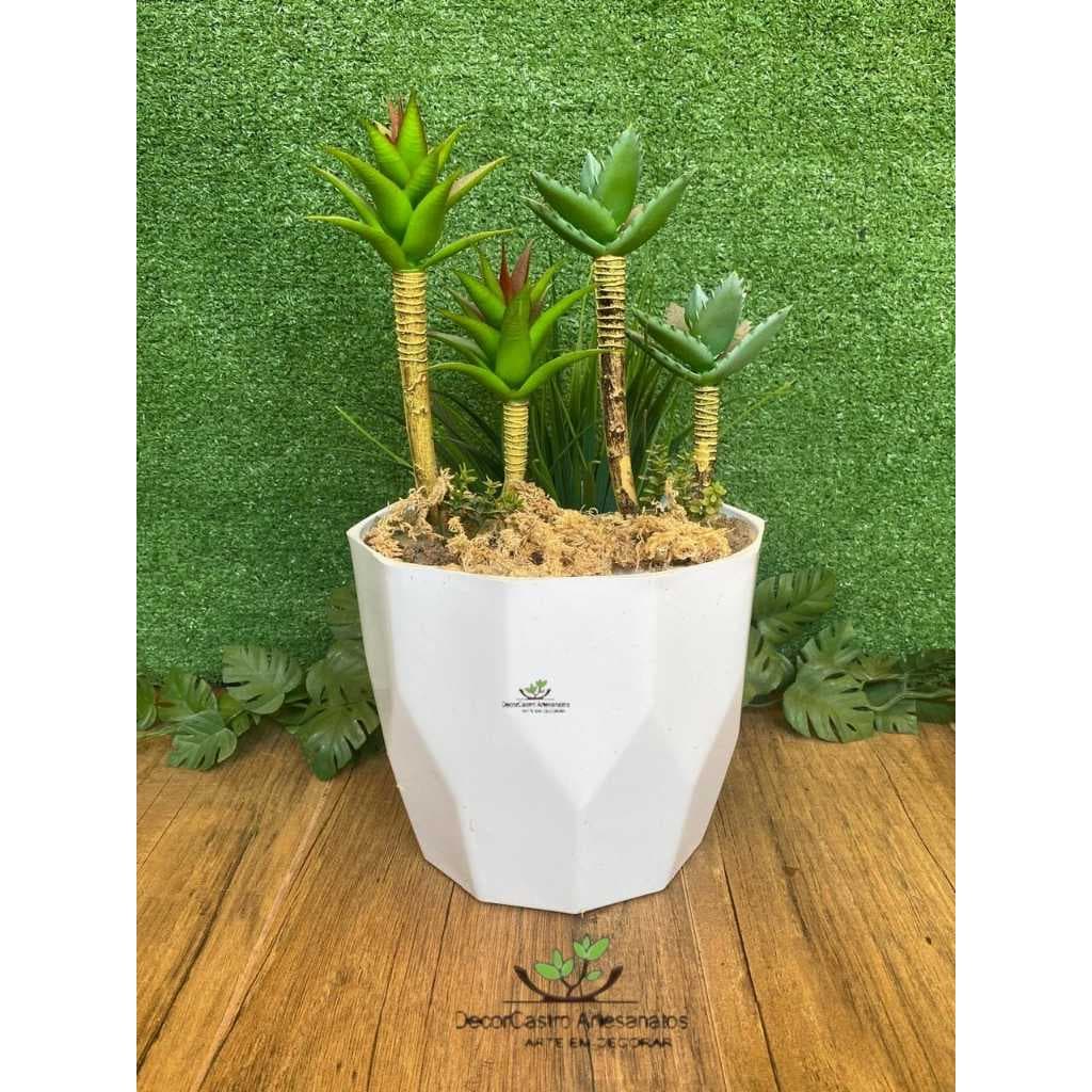 Vaso para plantas Suculentas cachepô Facetado Injetado decorativo Premium