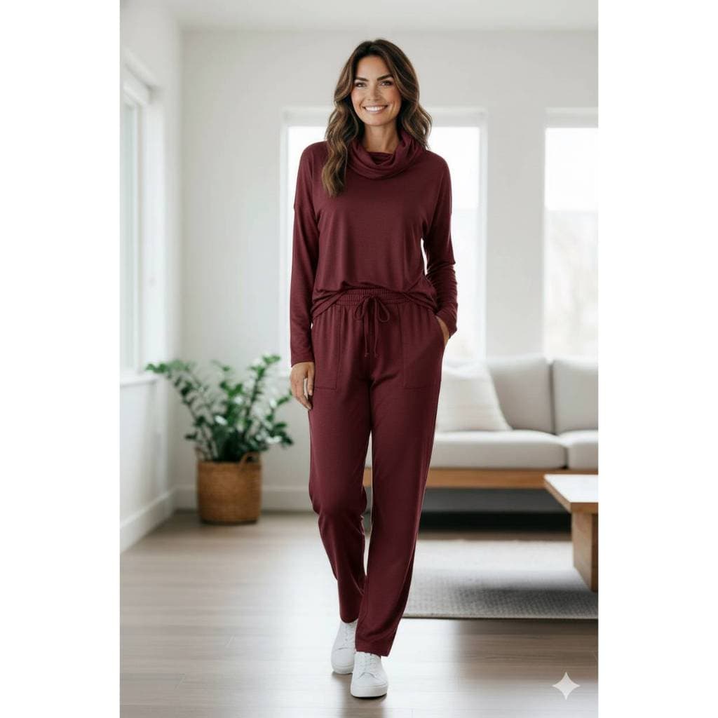 Conjunto Feminino Viscolycra Lufran Gola Drapeada Conforto e Elegância Para Trabalho e Lazer