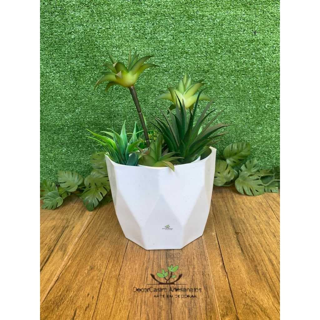 Vaso para plantas Suculentas cachepô Facetado Injetado decorativo Premium