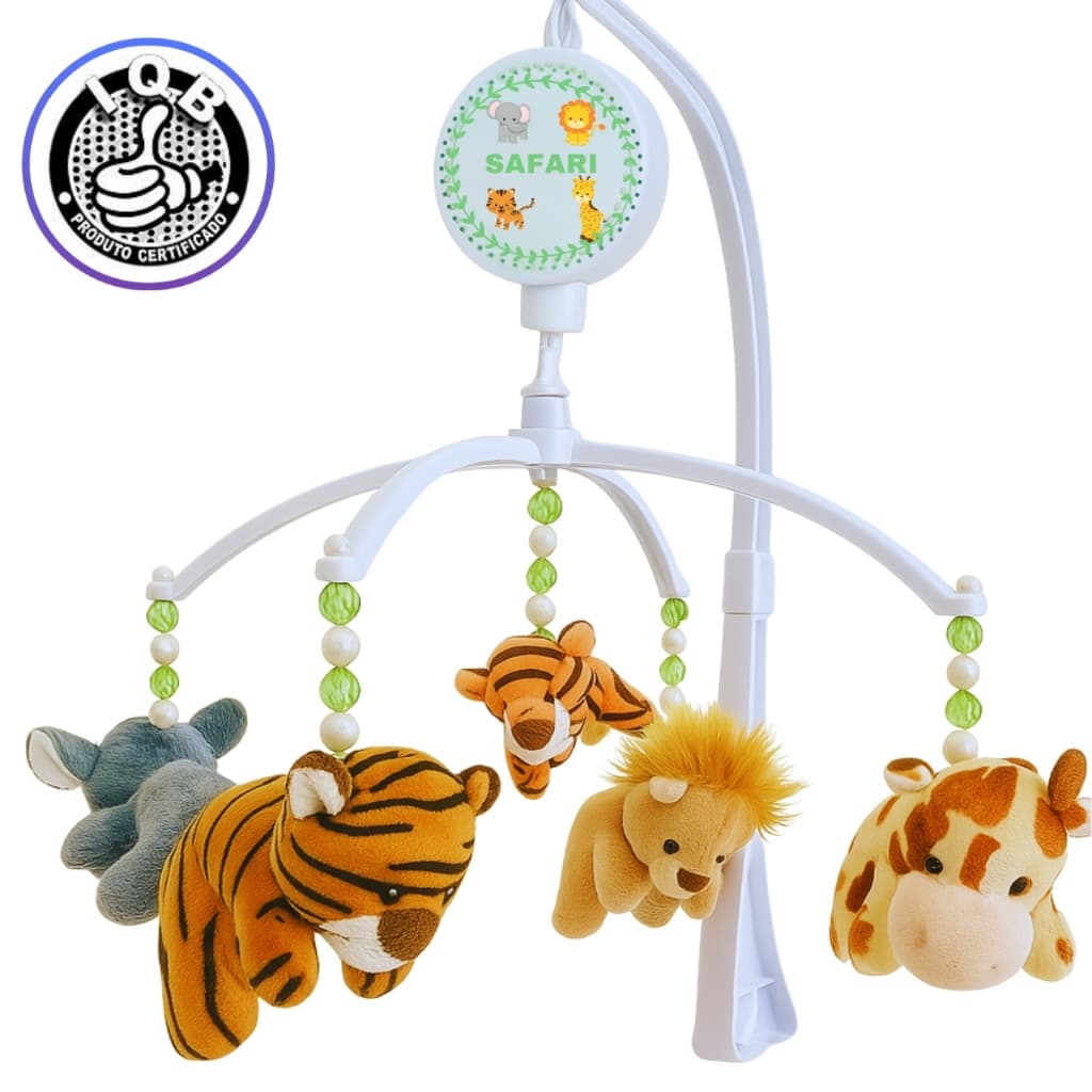 Mobile Para Berço Bebês Musical Safari Animais da Floresta