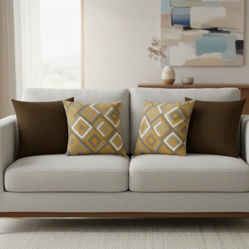 Kit com 4 Almofadas Decorativas 45x45 | Capa para Almofada Sofá, Cama e Poltrona com Zíper