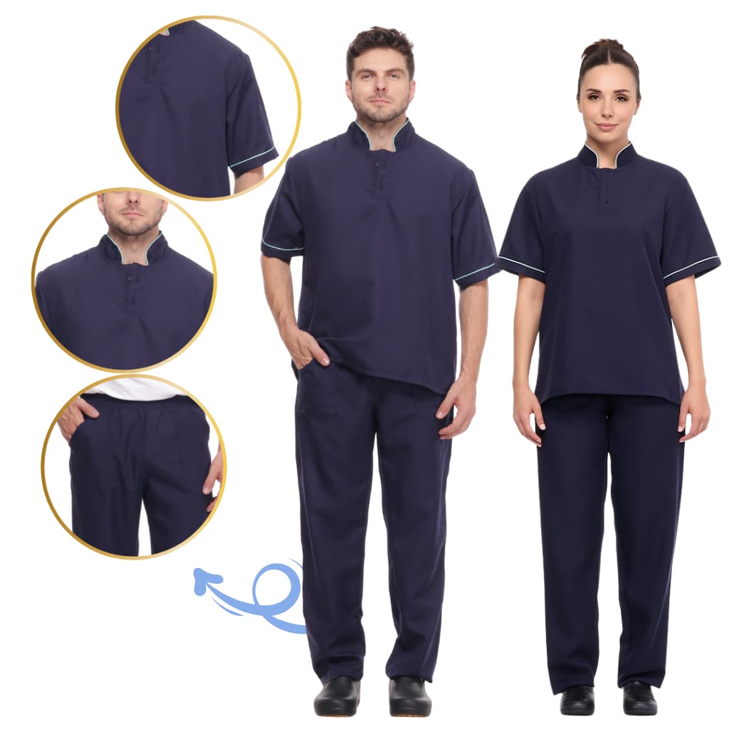 Conjunto Uniforme Limpeza Oxford Unissex Serviços Gerais, Auxiliar de Limpeza, Profissional