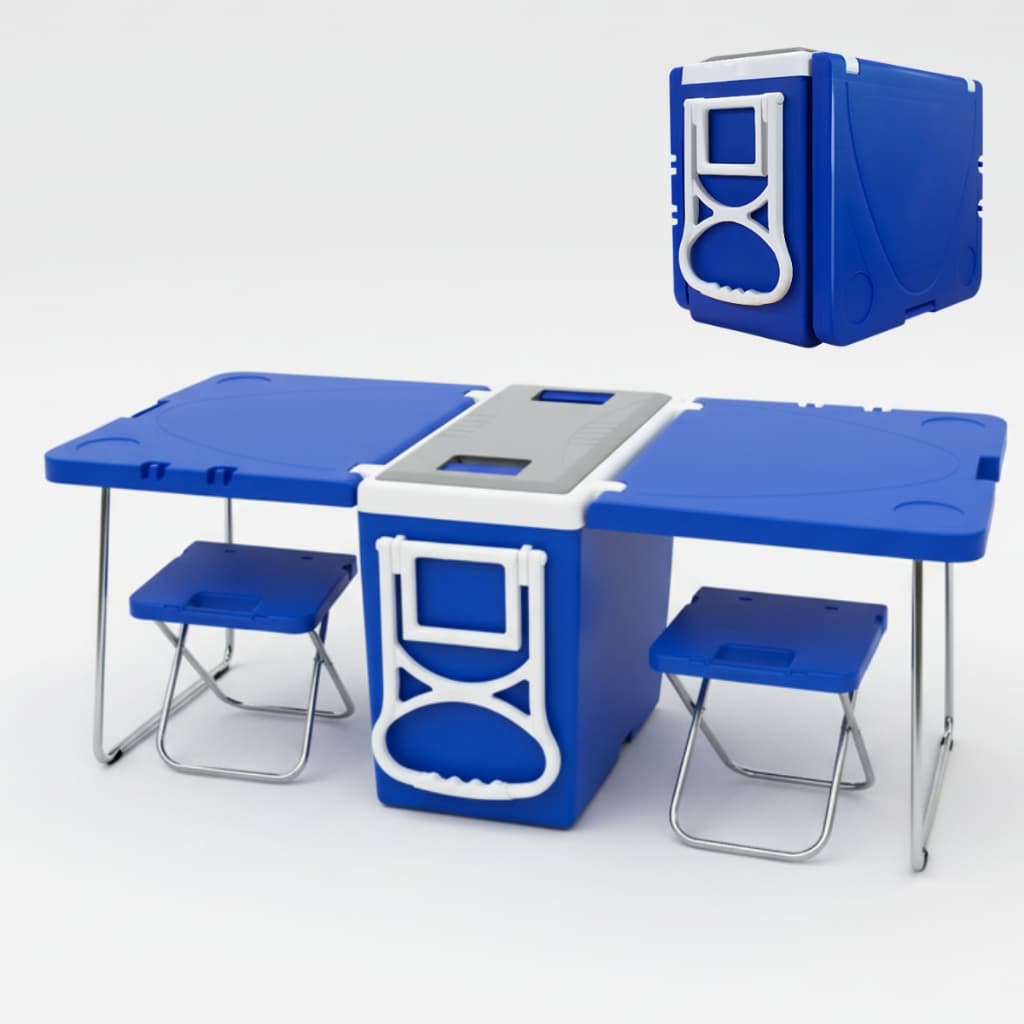 Cooler Caixa Térmica 5 x 1 Multifuncional 32L com Mesinha e Banqueta