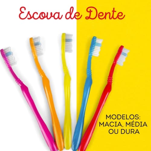 Kit 12 Escovas de Dente Adulto – Cerdas Macias/Médias/Duras