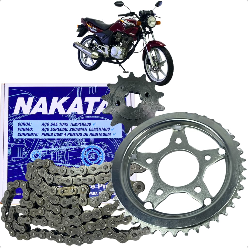 Kit Relação Corrente Coroa Pinhão Cbx 200 Strada
