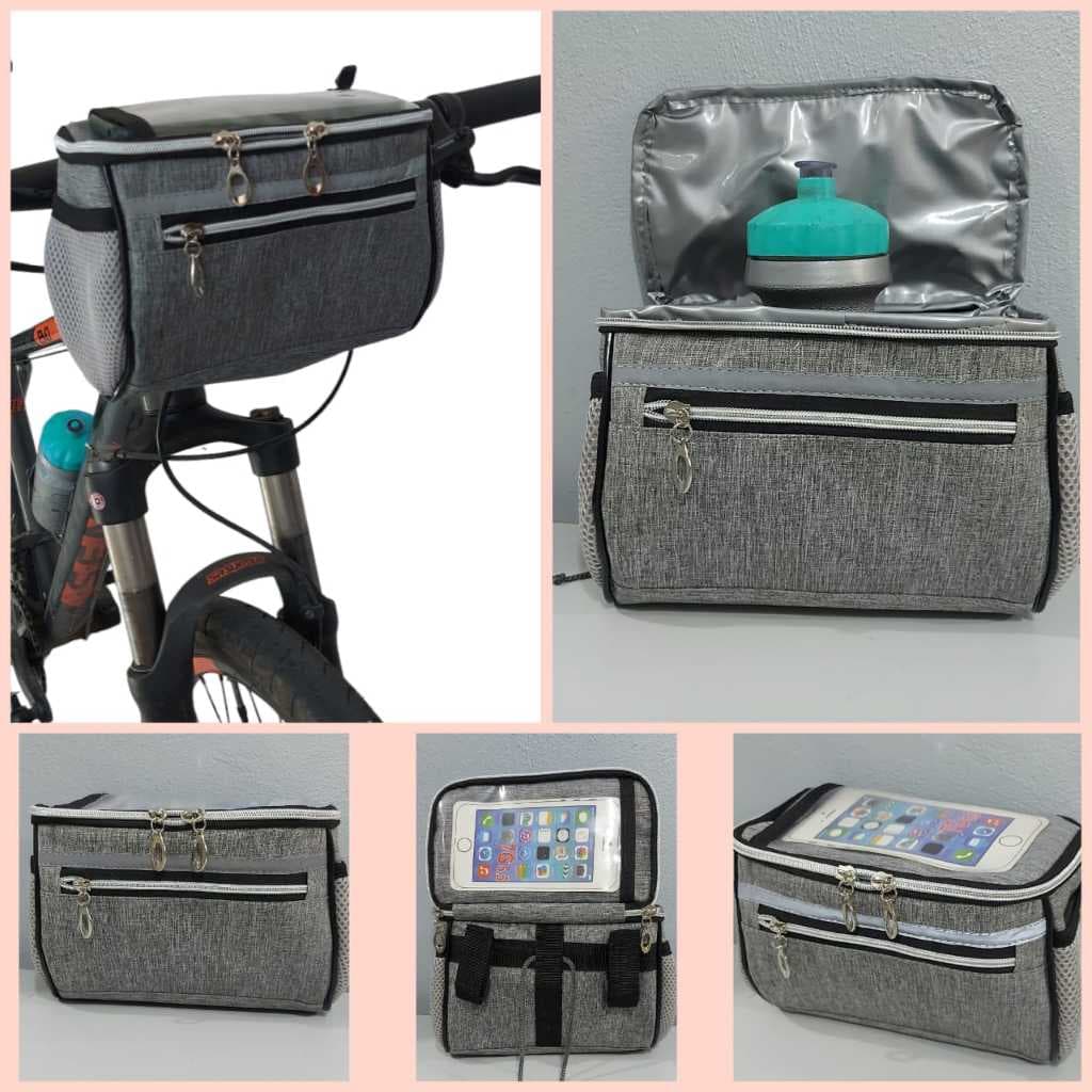 Bolsa De Guidão Para Bike Bicicleta Térmica  Grande Capacidade À Prova D'água Frontal