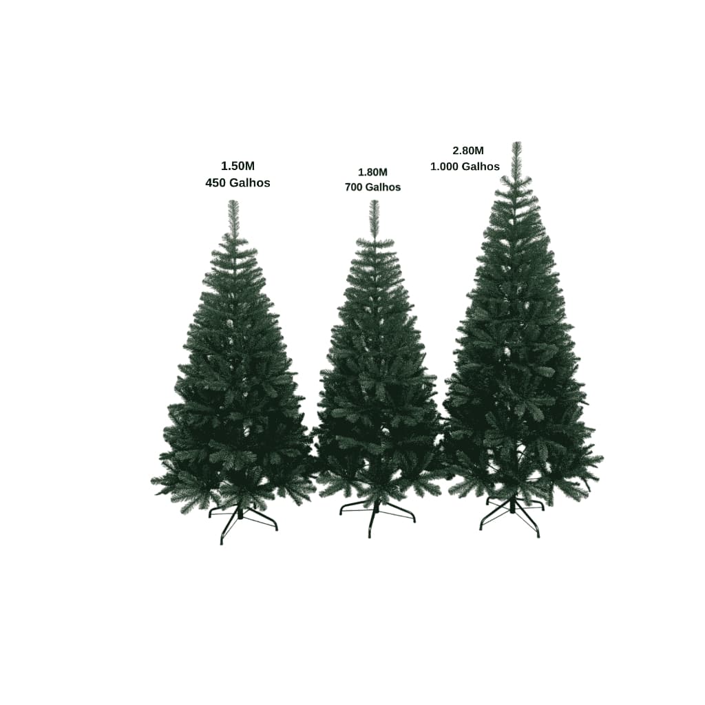 Árvore De Natal Pinheiro Grande Luxo 240cm 2000 Galhos Verde Cheia Premium Padrão Alemão Sofisticada