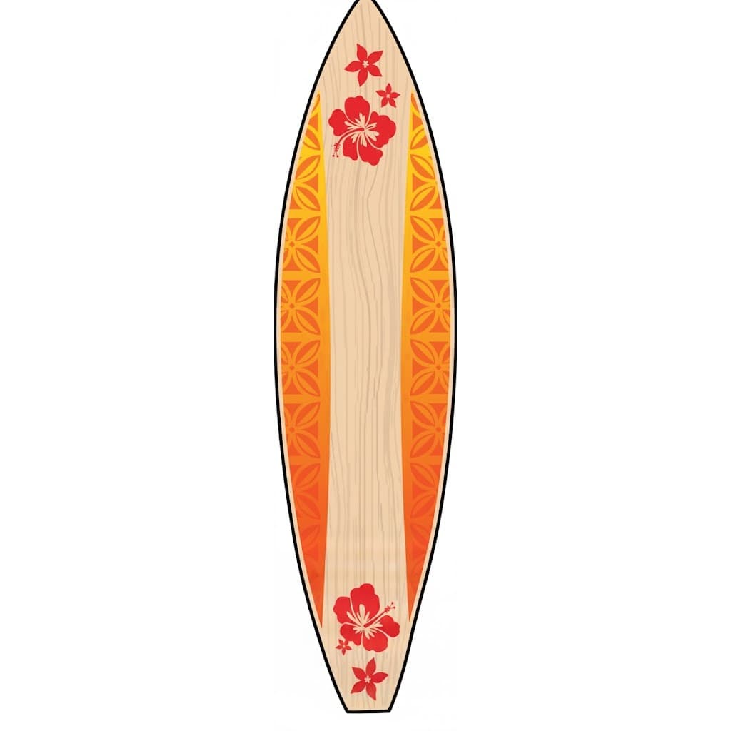 DISPLAY MDF PRANCHA DE SURF LARANJA (NAO SE TRATA DE UMA PRANCHA REAL) 60CM