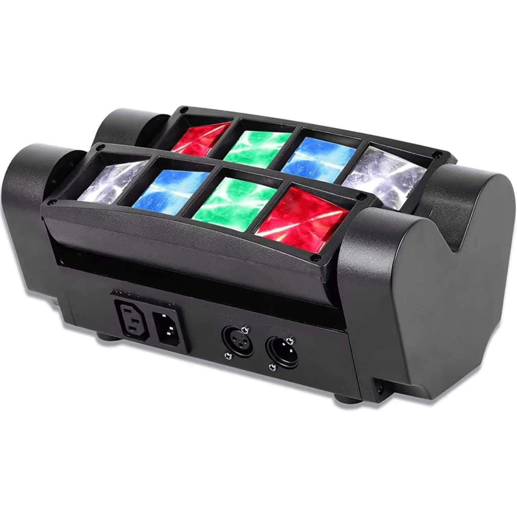 Moving Head Led Colorido Mini Spider Beam 8 Leds 5w Rgbw Dmx Com Strobo Sensor De Som e Automatico