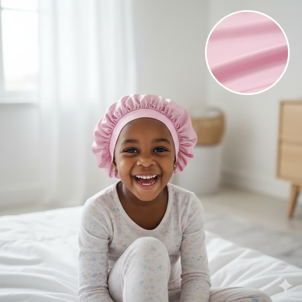 Touca De Cetim Anti Frizz Infantil E Pré Adolescente