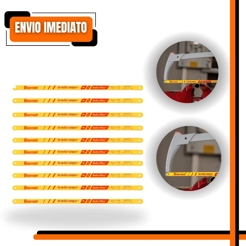 Kit 10 Lâmina Serra Manual Starrett Bimetal 24 Dentes BS1224