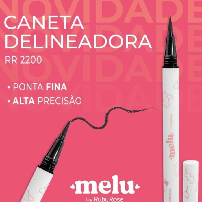 Caneta Delineadora Preta RR2200 - Melu by Ruby Rose